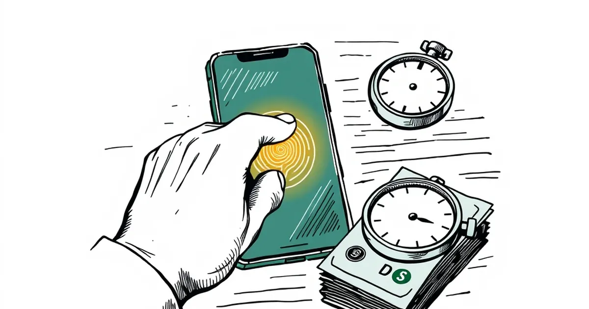 A 5-second biometric check gates the 2-hour payout