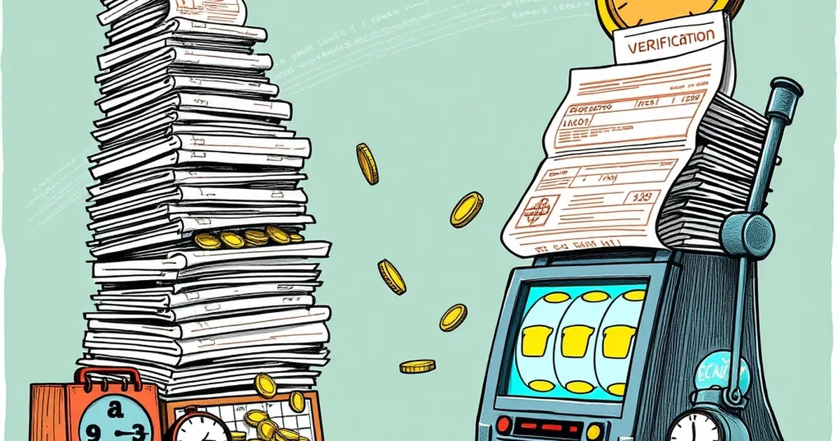 Jackpot win posts in 40 seconds, verification takes 6 weeks