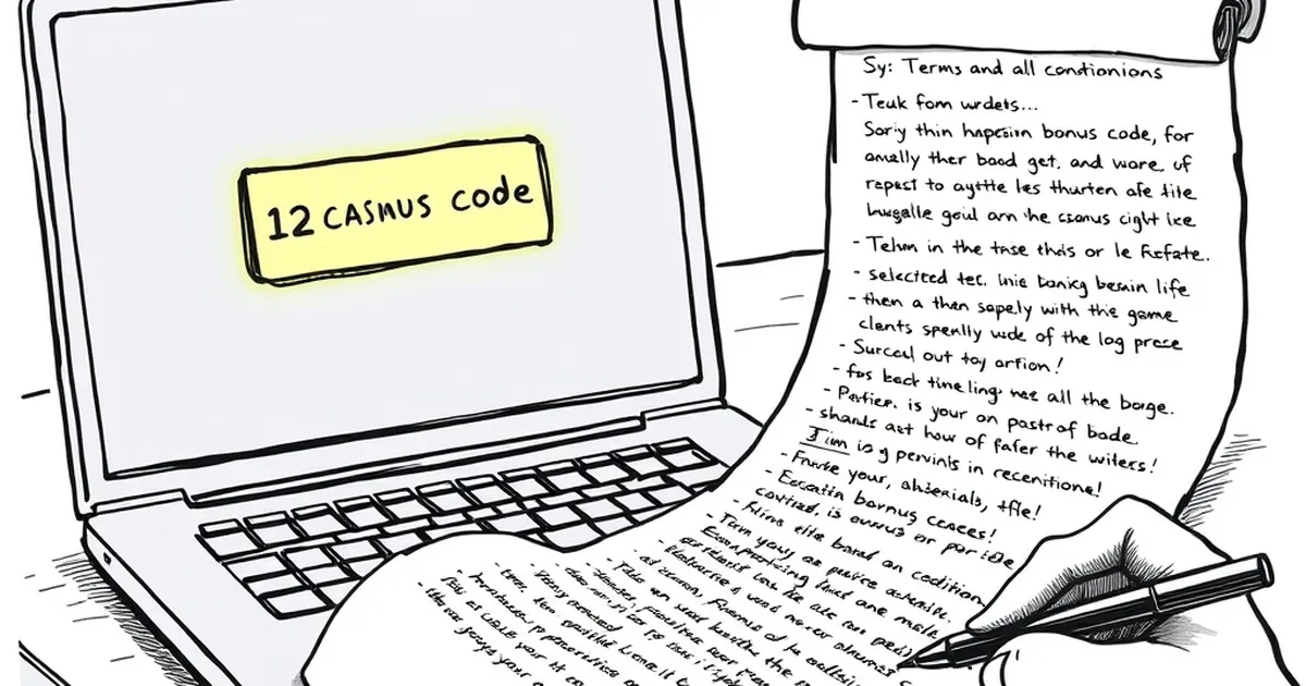 The bonus code box accepts 12 characters; the T&Cs need 19